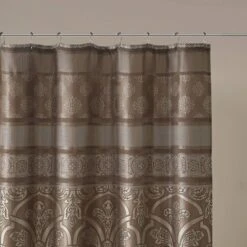 Dennie Jacquard Shower Curtain Brown
