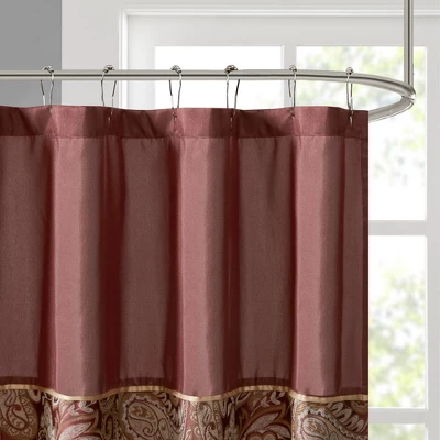 Paisley Jacquard Polyester Shower Curtain 1 Paisley Jacquard Polyester Shower Curtain