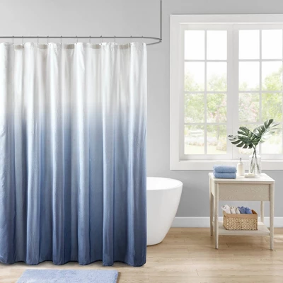 Maris Ombre Printed Seersucker Shower Curtain 5 Maris Ombre Printed Seersucker Shower Curtain - Image 5