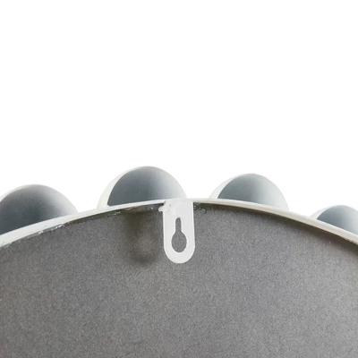 36" Marlowe Beaded Round Wall Mirror White - Madison Park 3 36" Marlowe Beaded Round Wall Mirror White - Madison Park - Image 3