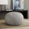 Avery Round Pouf Ottoman Gray -Madison Park Shop GUEST 208928b4 4fa3 4d67 886f 7737ccbedda3