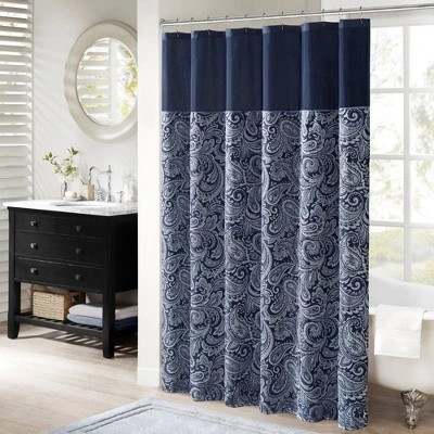 Paisley Jacquard Polyester Shower Curtain 7 Paisley Jacquard Polyester Shower Curtain - Image 7