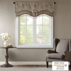 18"x50" Valerie Jacquard Window Valance -Madison Park Shop GUEST 2c4b27e4 61e3 47e2 a36f 6e3a563d35d1
