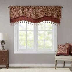 18"x50" Valerie Jacquard Window Valance -Madison Park Shop GUEST 37991b8a 479c 465e be48 cc0d5781ce72