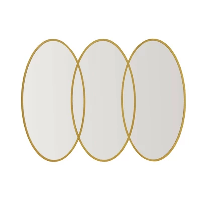 Eclipse Gold Trio Wall Mirror Gold - Madison Park 2 Eclipse Gold Trio Wall Mirror Gold - Madison Park - Image 2