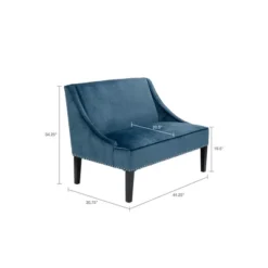 Delaney Swoop Arm Settee Blue 11 Delaney Swoop Arm Settee Blue -Madison Park Shop GUEST 6913a30a 28d0 4851 994b 6c1fea3dd6f3