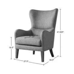 Aria Swoop Upholstered Wing Chair -Madison Park Shop GUEST ab50b139 90dc 48bf 9d5c 6420221e993c