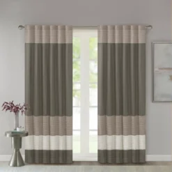 84"x50" Salem Polyoni Pintuck Light Filtering Window Curtain Panel - Madison Park