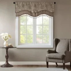 18"x50" Valerie Jacquard Window Valance -Madison Park Shop GUEST b27fef1e 5428 4107 be0e 03c0d352624b