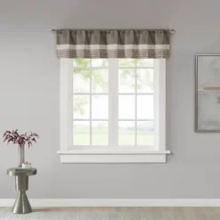 18"x50" Salem Polyoni Pintuck Window Valance - Madison Park