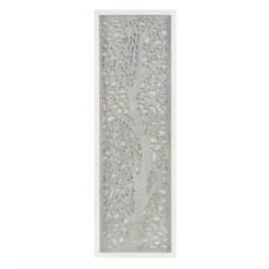 Laurel Branches Carved Wood Wall Decor Panel Gray - Madison Park