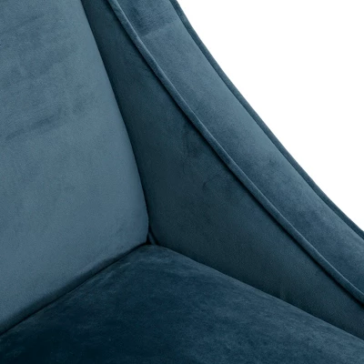 Delaney Swoop Arm Settee Blue 5 Delaney Swoop Arm Settee Blue - Image 5