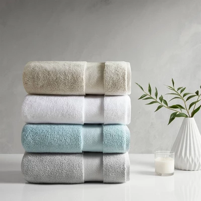 6pc Splendor Cotton Bath Towel Set - Madison Park 3 6pc Splendor Cotton Bath Towel Set - Madison Park - Image 3