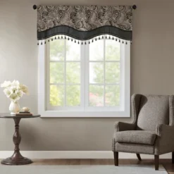 18"x50" Valerie Jacquard Window Valance -Madison Park Shop GUEST ec5995e1 0963 4849 b282 cce7b42423a4